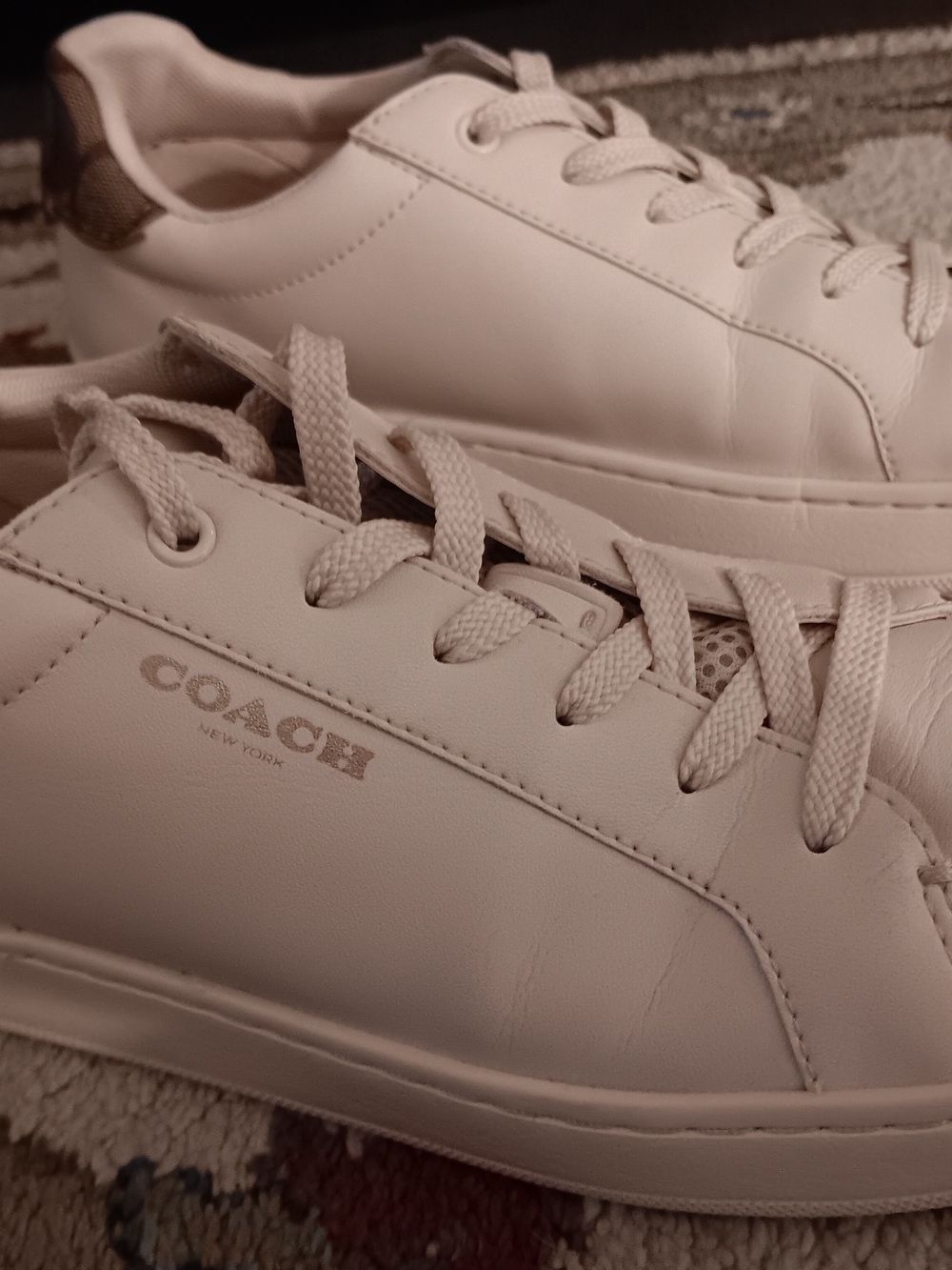 COACH Low Top White Leather Court Sneaker - Minimal Casual Style